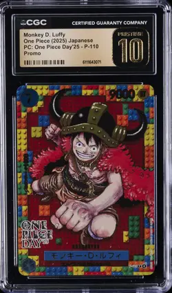 2025 ONE PIECE JPN PC: ONE PIECE DAY '25 PROMO MONKEY D. LUFFY CGC 10 PRISTINE - Image 1