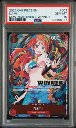 2025 ONE PIECE PROMOS NEW YEAR EVENT-WINNER #007 NAMI PSA 10 - Image 1
