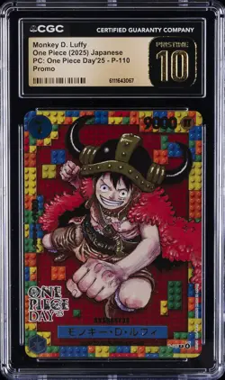2025 ONE PIECE JPN PC: ONE PIECE DAY '25 PROMO MONKEY D. LUFFY CGC 10 PRISTINE - Image 1