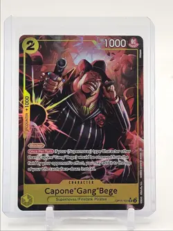 CAPONE "GANG" BEGE 2025 ONE PIECE FIST SUPER RARE ALT ART #OP11-101 Q0646 - Image 1