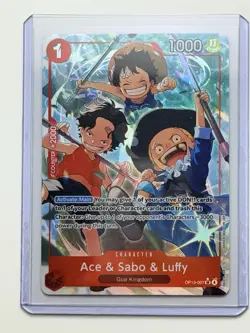 Ace & Sabo Luffy OP13-007 SR Alternate Art One Piece CCG English Edition NM - Image 1