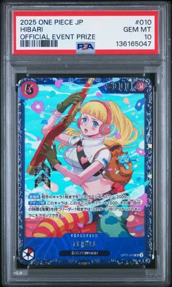 2025 ONE PIECE JPN PROMOS OFFICIAL EVENT PRIZE #010 HIBARI PSA 10 - Image 1