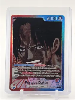 PORTGAS D. ACE 2025 ONE PIECE CARRYING WILL LEADER ALT ART #OP13-002 Q0646 - Image 1