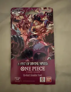 Qty 1 One Piece Card Game A Fist of Divine Speed OP-11 Sleeved Booster, New - Image 1
