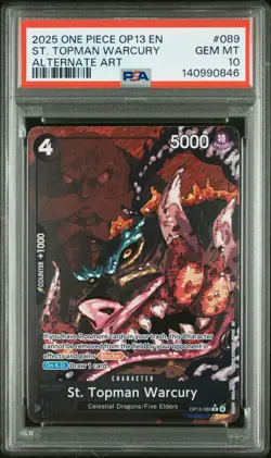 2025 ONE PIECE OP13-CARRYING ON HIS WILL ALTERNATE ART ST. TOPMAN WARCURY PSA 10 - Image 1