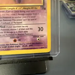Pokemon Gengar TCG Card 20/62 Fossil Regular Unlimited Rare LP Condition - Image 4