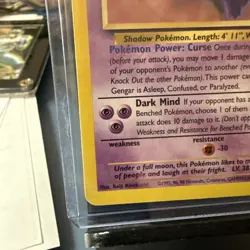 Pokemon Gengar TCG Card 20/62 Fossil Regular Unlimited Rare LP Condition - Image 5