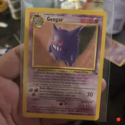 Pokemon Gengar TCG Card 20/62 Fossil Regular Unlimited Rare LP Condition - Image 1