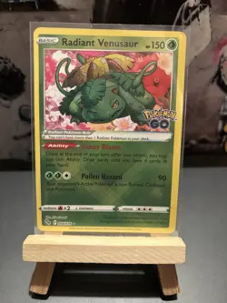 Pokemon TCG Radiant Venusaur Holo Card Pokemon Go 004/078 NM/M Condition - Image 1