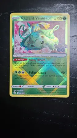 Pokemon TCG - Radiant Venusaur 004/078 - Pokemon Go Holo NM Card - Image 1