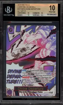 One Piece CCG Divine Departure Carrying on His Will Alt Art OP13-076 BGS 10 - Image 1