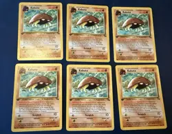 1999 Pokemon Kabuto Fossil 1st Edition Lot Of 6 Unplayed LP/NM - Image 1