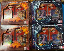One Piece Card Game: Illustration Box Volume 5 And 6 Lot of 4 - Image 1