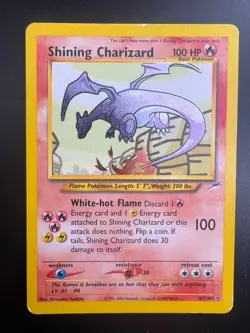 Shining Charizard - 107/105 - Pokemon Neo Destiny Unlimited Holo Rare WOTC LP - Image 1