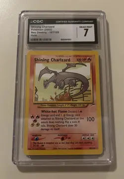 Pokemon CGC 7 Shining Charizard Neo Destiny 107/105 Unlimited NEAR MINT 7 - Image 1