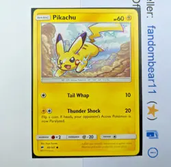 Pikachu - Sun & Moon Burning Shadows 40/147 Non Holo card - 2017 Pokemon TCG - Image 1