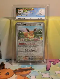 ACE 9 - Eevee - Pokemon Day Stamp - Prismatic Evolutions Set TCG Card 074/131 - Image 1