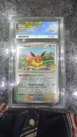 ACE 9 - Eevee - Pokemon Day Stamp - Prismatic Evolutions Set TCG Card 074/131 - Image 1