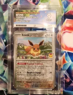 Eevee Pokemon Day Stamp Prismatic Evolutions Set TCG Card 074/131 ACE 9 - Image 1