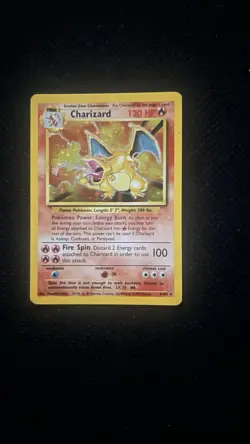Pokemon TCG Charizard Base Set Holo Rare Card 4/102 Unlimited - Image 1
