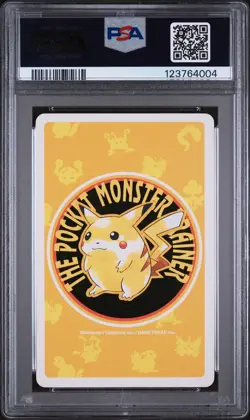1998 POKEMON YELLOW VERSION PLAYING CARDS ACE OF SPADES #025 PIKACHU PSA 8 - Image 2