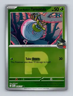 Team Rocket's Tarountula 018 Pokemon Ascended Heroes Reverse Holo Card NM+ - Image 1