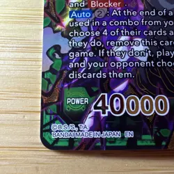 The Wicked Saiyans BT15-153 SCR Secret Rare Dragon Ball Super Card Game ~ Bend ~ - Image 2