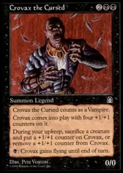 Crovax the Cursed ~ Heavily Played Stronghold MTG Magic UltimateMTG Black Card - Image 1