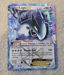 LP/NM Pokemon Card Lugia EX Legendary Treasures Holo Rare Card 102/113 - Image 1