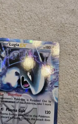 LP/NM Pokemon Card Lugia EX Legendary Treasures Holo Rare Card 102/113 - Image 3