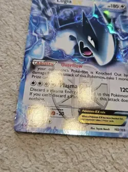 LP/NM Pokemon Card Lugia EX Legendary Treasures Holo Rare Card 102/113 - Image 5