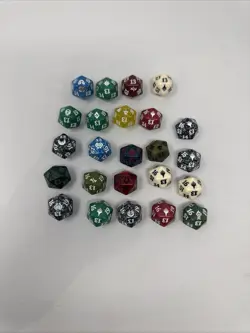 MTG d20 Spindown Dice Lot of 24 Various Sets and Colours - Image 1