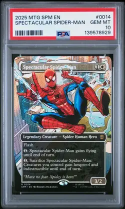 2025 MTG MARVEL'S SPIDER-MAN #0014 SPECTACULAR SPIDER-MAN PSA 10 - Image 1