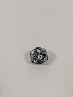 MTG d20 Spindown 20-sided Life Counter die dice Planeswalker Symbol Black - Image 1