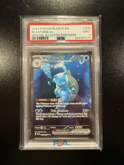 Pokemon TCG Scarlet & Violet 151 Blastoise ex #200/165 SIR Mint PSA 9 - Image 1