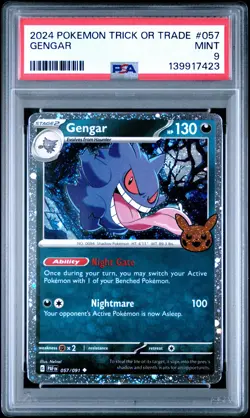 2024 POKEMON TRICK OR TRADE #057 GENGAR PSA 9 - Image 1