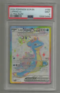 2024 POKEMON LAPRAS EX ULTRA RARE 158/142 PSA 9 MINT - Image 1