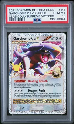 2021 POKEMON CELEBRATIONS CLASSIC COLL #145 GARCHOMP C LV.X-HOLO PSA 10 - Image 1