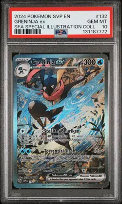 2024 POKEMON SHROUDED FABLE SPECIAL ILLUSTRATION COLLECTION GRENINJA EX PSA 10 - Image 1