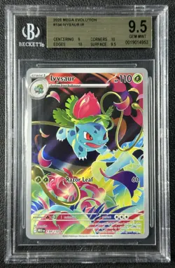 IVYSAUR BGS 9.5 2025 POKEMON MEGA EVOLUTION #134/132 ILLUSTRATION RARE GEM 4953 - Image 1