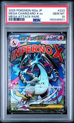 2025 POKEMON JPN M2A-MEGA DREAM EX MEGA ATTACK RARE MEGA CHARIZARD X EX PSA 10 - Image 1