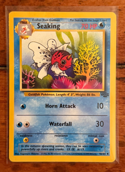 1999 Pokemon Seaking 46/64 Jungle Regular TCG Uncommon - LP - Image 1
