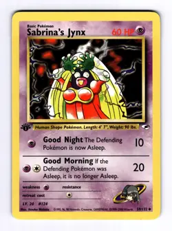 2000 Pokemon Gym1 Sabrina's Jynx #59 UC 1st Edition NM - Image 1
