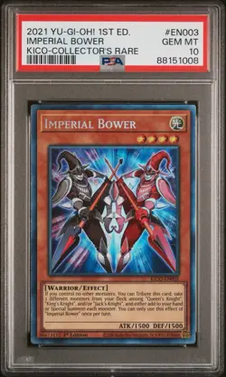 2021 YU-GI-OH! 1ST ED. IMPERIAL BOWER KICO-COLLECTOR's RARE PSA 10 GEM MINT - Image 1