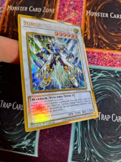 Yu-Gi-Oh! Stardust Charge Warrior MAGO-EN029 Premium Gold Rare 1st Edition NM - Image 2