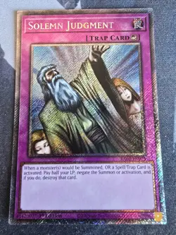 Yugioh Solemn Judgment RA02-EN075 Platinum Secret Rare NM 1st Edition - Image 1