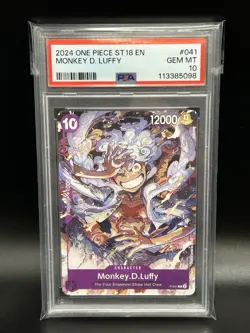2024 Monkey D. Luffy P-041 ST18 One Piece English PSA 10 - Image 1