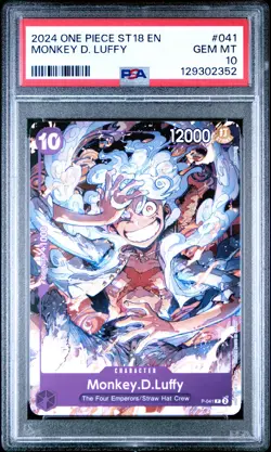 One Piece Starter Deck ST18 Purple Monkey D. Luffy #041 Monkey D. Luffy PSA 10 - Image 1