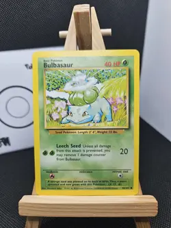 Bulbasaur 44/102 Base Set Rare Pokemon Card - Image 1