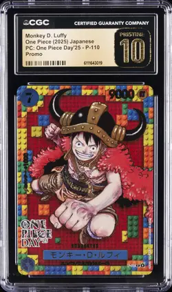 2025 ONE PIECE JPN PC: ONE PIECE DAY '25 PROMO MONKEY D. LUFFY CGC 10 PRISTINE - Image 1
